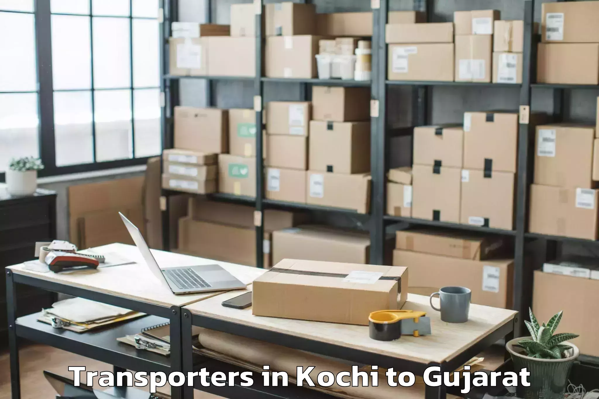 Kochi to Gujarat Technological Universi Transporters Booking